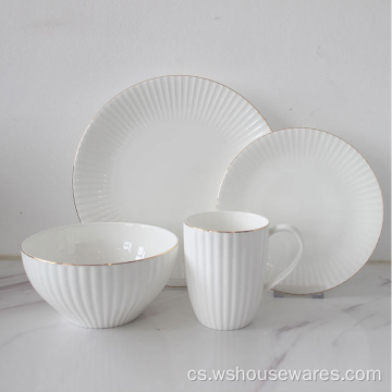 Luxusní evropský nádobí bonechina stolní nádobí